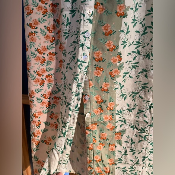 PATRONS OF PEACE Block Floral Print Midi Skirt Boho Cottage Country Core M - Picture 6 of 11